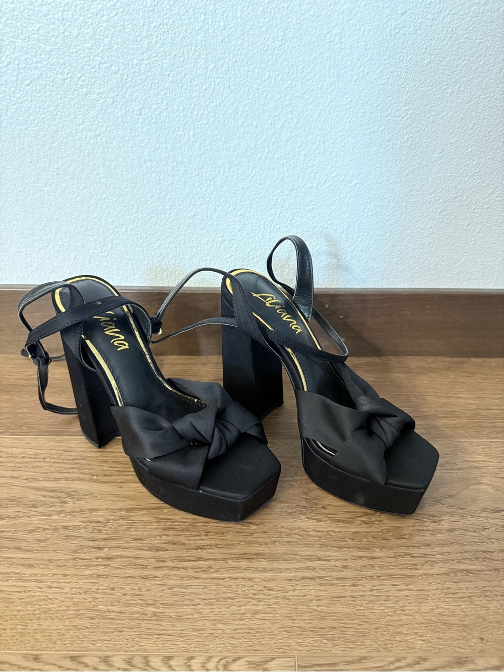 Petal & Pup Black Knot Platform Sandals